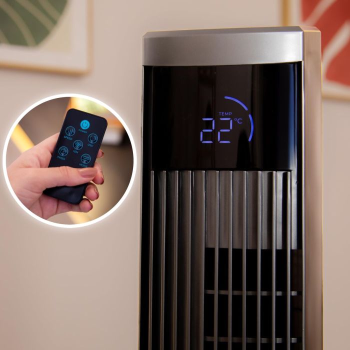 Cecotec Ventilador Torre EnergySilence 470 Max Skyline Ionic 45 W 3 velocidades LED 12 Cecotec Ventilador Torre EnergySilence 470 Max Skyline Ionic 45 W 3 velocidades LED 12