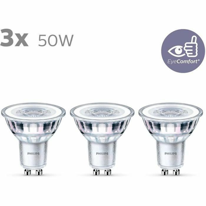 Philips Pack 3 Bombillas GU10 LED 50W Blanco Cálido PHI8718699776114 1 Philips Pack 3 Bombillas GU10 LED 50W Blanco Cálido PHI8718699776114 1