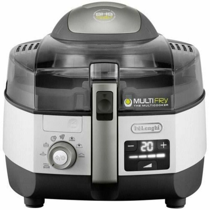 Delonghi FH1396 / 1 Freidora sin Aceite MultiFry Extra Chef con Pantalla Digital, 7 Recetas, Accesorios de Rejilla Blanco/Negro Delonghi FH1396 / 1 Freidora sin Aceite MultiFry Extra Chef con Pantalla Digital, 7 Recetas, Accesorios de Rejilla Blanco/Negro