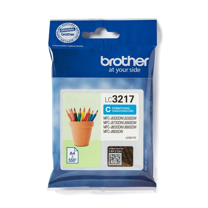 Cartucho de Tinta Original Brother LC3217 Cian (5 Unidades) 2