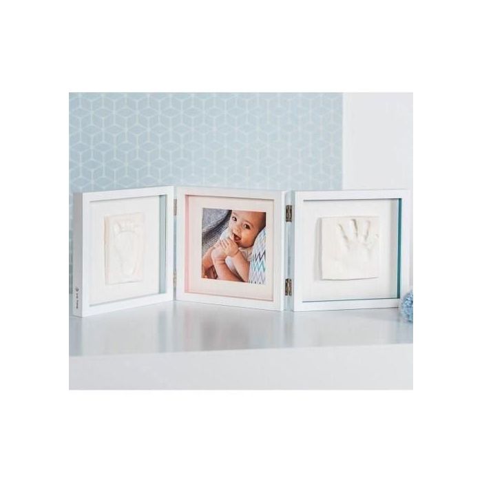 Baby Art Marco de Fotos Doble Huella Bebé y Manos con Kit para Recuerdo, Pasta Hipoalergénica y Biodegradable - Regalo de Nacimiento Baby Art Marco de Fotos Doble Huella Bebé y Manos con Kit para Recuerdo, Pasta Hipoalergénica y Biodegradable - Regalo de Nacimiento