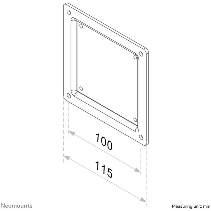 Vesa-Adapterplatte Sie vergrößert VESA 75x75 zu VESA 100x100 mm 25KG FPMA-VESA100 Neomounts 1