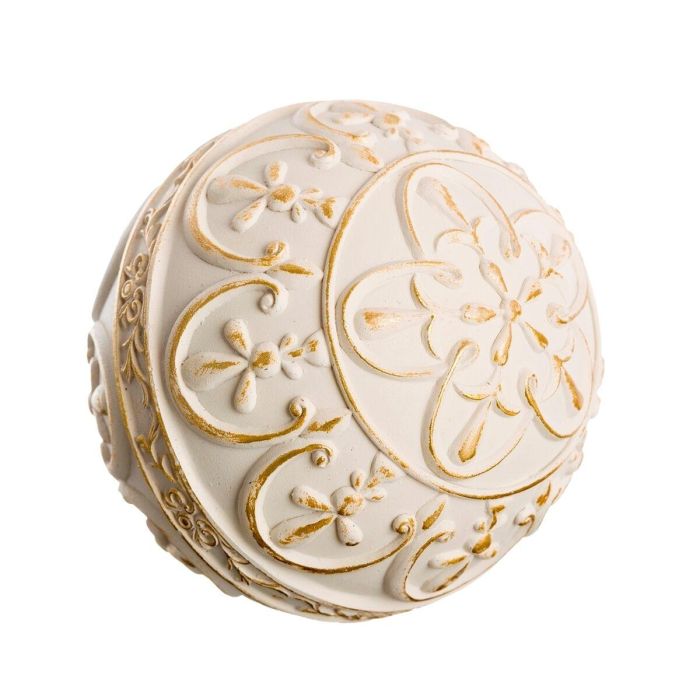 Bolas Decoración Dorado Blanco 10 x 10 x 10 cm (8 Unidades) 1