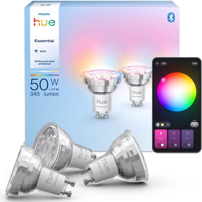 Philips Hue Essential WCA 345 GU10 3P EU 2 Philips Hue Essential WCA 345 GU10 3P EU 2