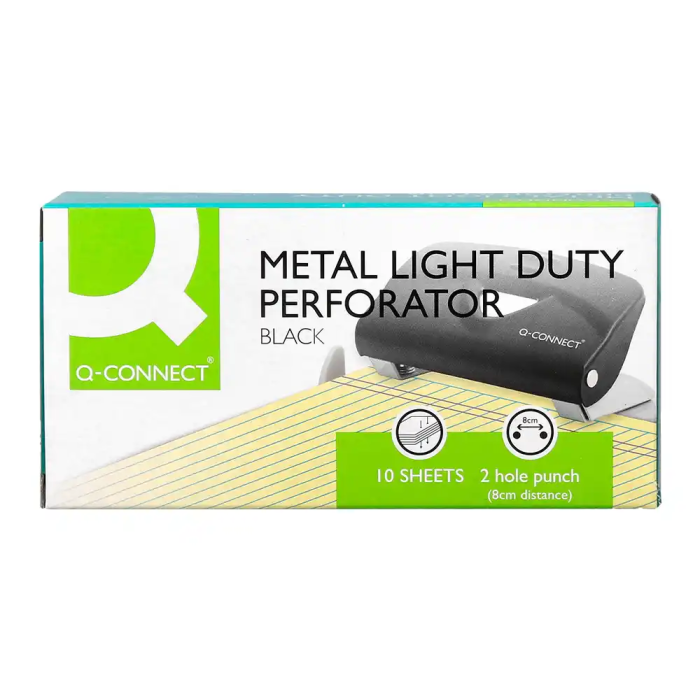 Q-connect KF14214 Taladrador Negro, Abertura 1 mm, Capacidad 10 Hojas 6