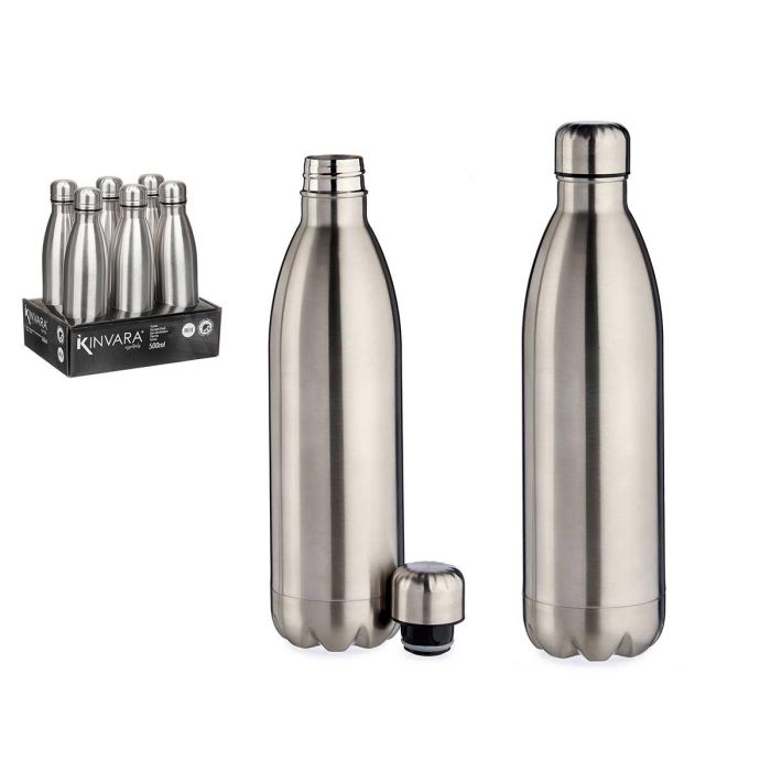 Termo Acero Botella 500Ml Kinvara 6X27CM (12 Unidades) Termo Acero Botella 500Ml Kinvara 6X27CM (12 Unidades)