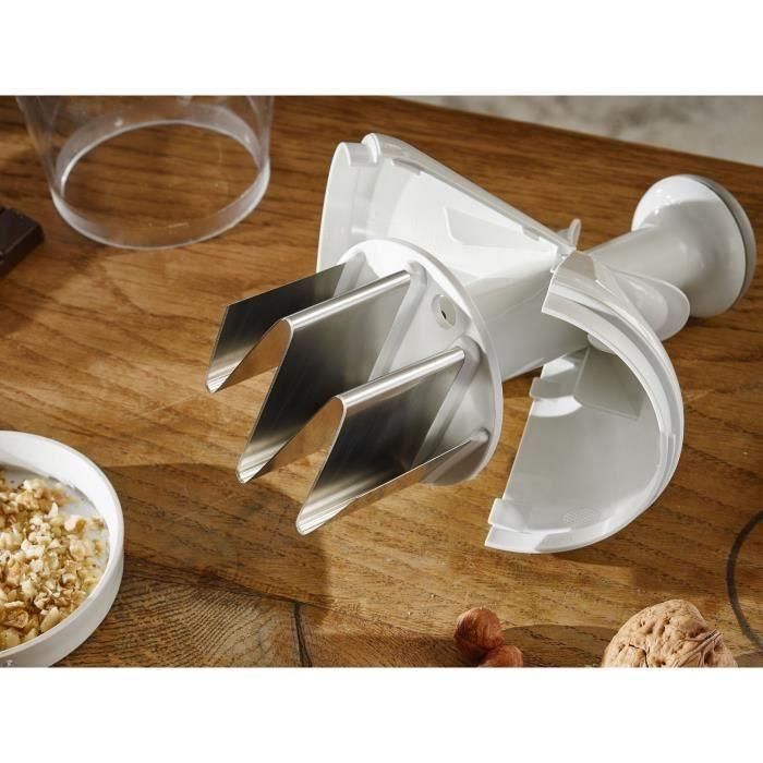 Leifheit Chopper Comfort & Clean, Picador de Alimentos con Empujador Flexible y Cuchilla Giratoria, Fácil Limpieza 4