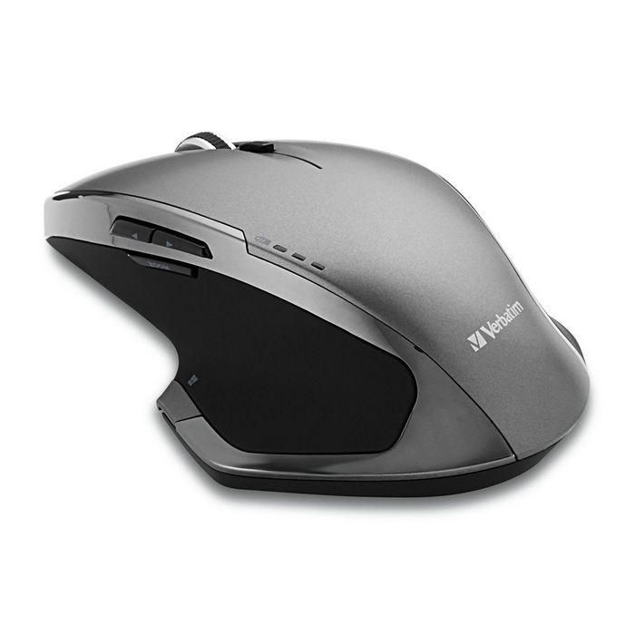 Verbatim Ratón Inalámbrico 8 Botones Deluxe LED Azul Multi-Superficie 800/1300/1600 DPI 2.4GHz Nano USB Ergonómico