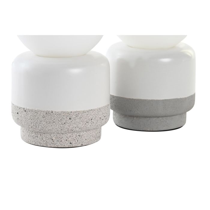 DKD Home Decor Lámpara Sobremesa Urban Bicolor Cerámica y Cristal 10 x 18 x 10 cm (4 Unidades) 2 DKD Home Decor Lámpara Sobremesa Urban Bicolor Cerámica y Cristal 10 x 18 x 10 cm (4 Unidades) 2