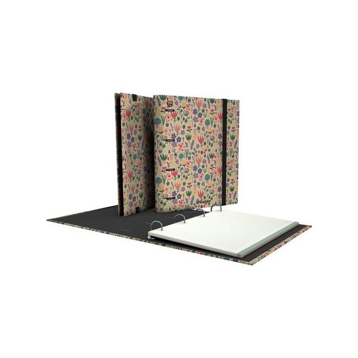 Grafoplás Carpeta Anillas Mixtas 4x35 Carpebook A4 C-Recambio 100H 5x5 90 gr Kraft Y Cartón Reciclado Uninature Holanda