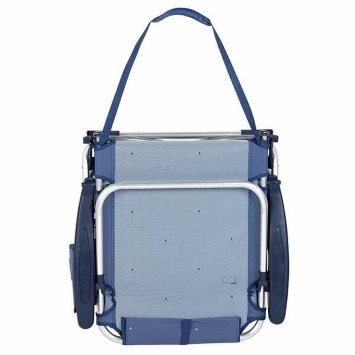 Silla playa aluminio plegable 4 posiciones 51x45x76cm con cojin,bolsillo y asa. Silla playa aluminio plegable 4 posiciones 51x45x76cm con cojin,bolsillo y asa.