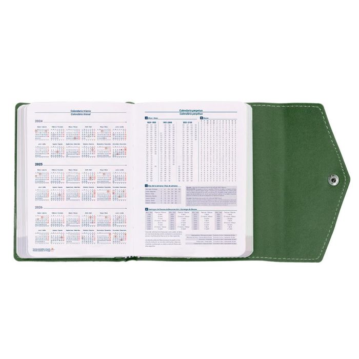 Agenda Encuadernada Liderpapel Psara A5 2025 Dia Pagina Color Verde Papel 70 gr 5