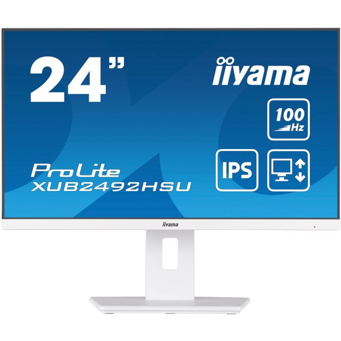 iiyama XUB2492HSU-W6 Monitor 23.8" Full HD IPS 100Hz 0.4ms HDMI DP Pivot Altavoces Blanco 1