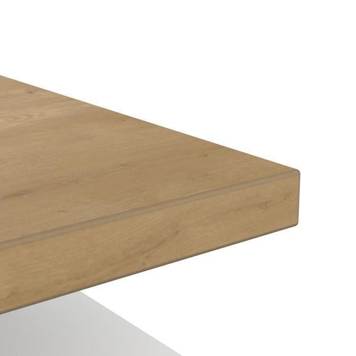 Demeyere DEM3397704660089 - Mesa de centro rectangular ACCESS, 3 nichos, roble Hamilton y blanco, L 91,8 x P 50 x H 36 cm 5