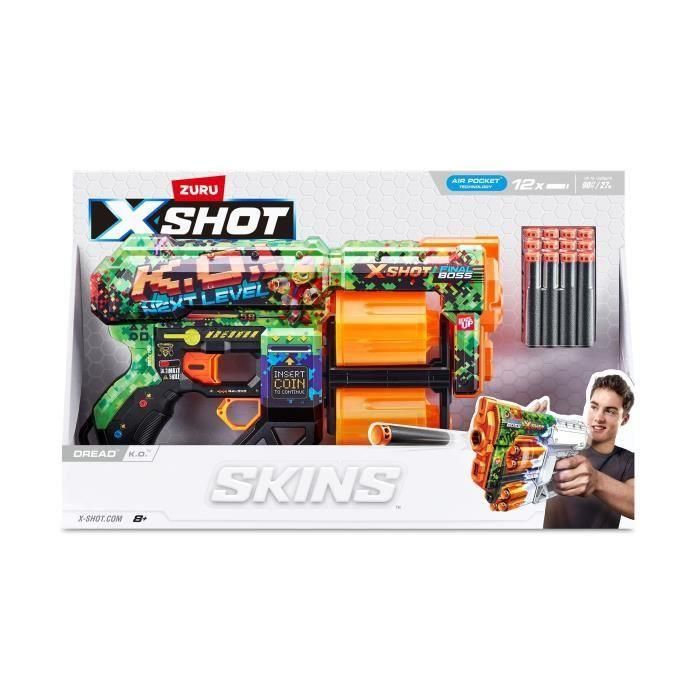 Zuru XSH4894680021259 X-SHOT Dread lanzador de dardos con cañón giratorio doble y alcance de 27 m. 1 Zuru XSH4894680021259 X-SHOT Dread lanzador de dardos con cañón giratorio doble y alcance de 27 m. 1