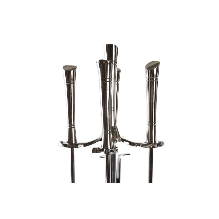 Chimenea Moderno DKD Home Decor Plateado 3 x 69 x 11 cm Set de 4 2