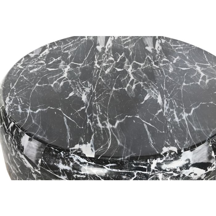 DKD Home Decor Mesa Centro Moderno Negro Dorado Hierro 120 x 46.5 x 120 cm 1