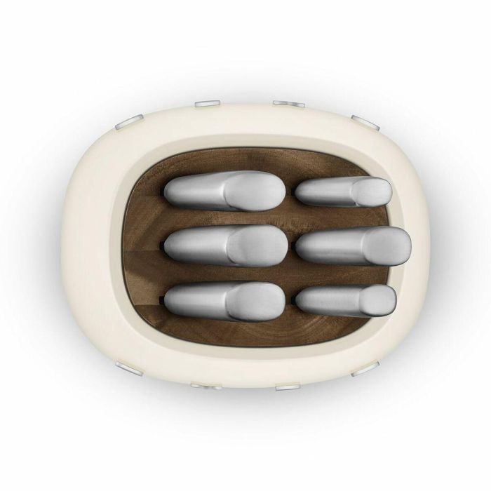 Juego de Cuchillos de Cocina y Soporte Smeg KBSF02CR Crema 3 Juego de Cuchillos de Cocina y Soporte Smeg KBSF02CR Crema 3