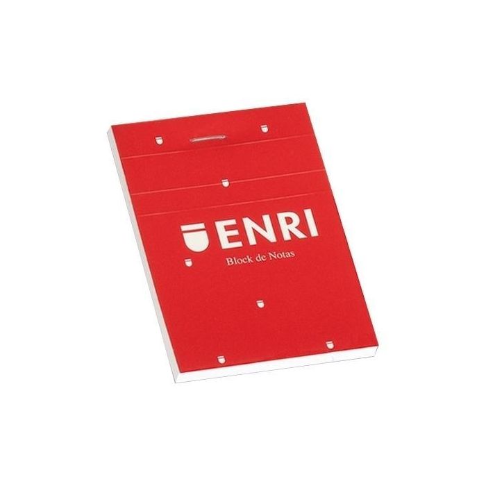 Enri Bloc de Notas Grapado 80H A6 Cuadrícula 4x4 Tapa Blanda Rojo (Pack 10 Unidades) (10 Unidades)