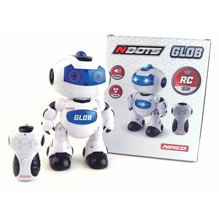 Glob Robot Radio Control interactivo con luces, sonidos y movimientos, habla en inglés 24x17 cm, Plástico, 4+ años 6 Glob Robot Radio Control interactivo con luces, sonidos y movimientos, habla en inglés 24x17 cm, Plástico, 4+ años 6
