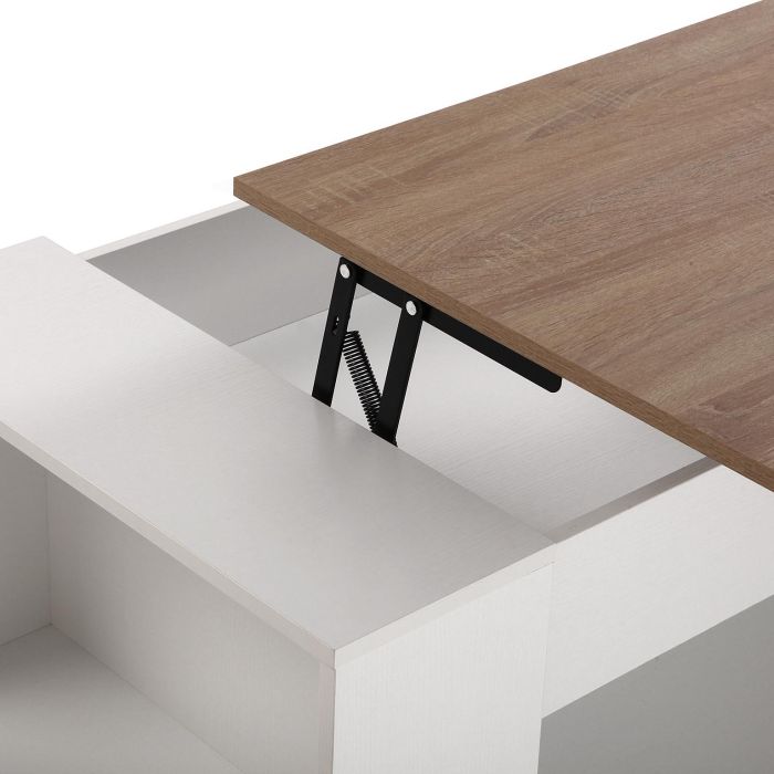 Mesa de Centro Extensible Versa 60x42 cm - Madera MDF y Metal 3 Mesa de Centro Extensible Versa 60x42 cm - Madera MDF y Metal 3