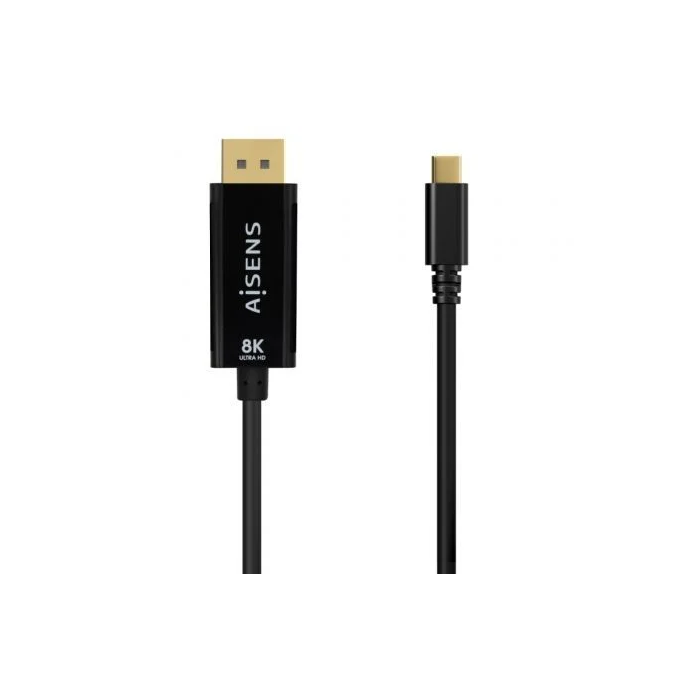 AISENS - CABLE CONVERSOR USB-C A DISPLAYPORT 8K@60HZ, USB-C/M-DP/M, NEGRO, 1.8M 0 AISENS - CABLE CONVERSOR USB-C A DISPLAYPORT 8K@60HZ, USB-C/M-DP/M, NEGRO, 1.8M 0