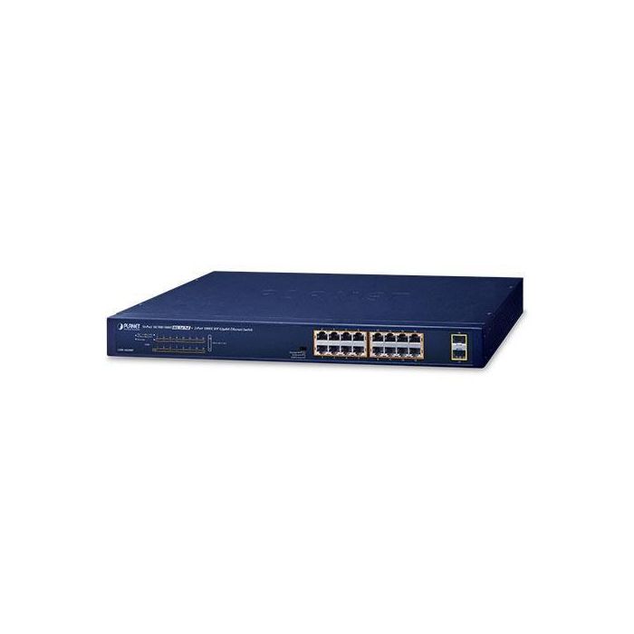 Planet GSW-1820HP Switch PoE+ Gigabit 16 Puertos 802.3at, 2 SFP, 240W, Alcance Extendido 250m, Vigilancia IP 0 Planet GSW-1820HP Switch PoE+ Gigabit 16 Puertos 802.3at, 2 SFP, 240W, Alcance Extendido 250m, Vigilancia IP 0
