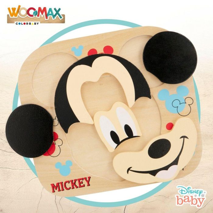 Puzzle Infantil de Madera Disney Mickey Mouse + 12 Meses 6 Piezas (12 Unidades) 4 Puzzle Infantil de Madera Disney Mickey Mouse + 12 Meses 6 Piezas (12 Unidades) 4