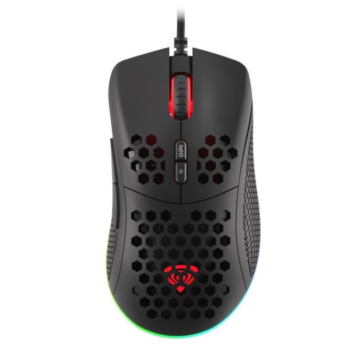 GENESIS Krypton 555 Ratón Gaming Óptico Pixart PAW3333 8000 DPI RGB Ultraligero 70g Ergonómico Mano Derecha USB