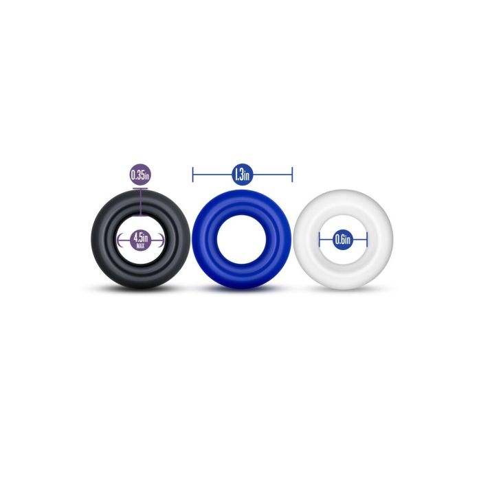 Anillo para el Pene Blush Stay Hard Multicolor 2 Anillo para el Pene Blush Stay Hard Multicolor 2