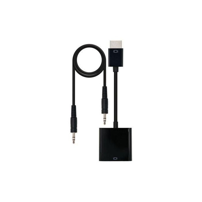 Adaptador HDMI a SVGA con Audio NANOCABLE 10.16.2001-BK Adaptador HDMI a SVGA con Audio NANOCABLE 10.16.2001-BK