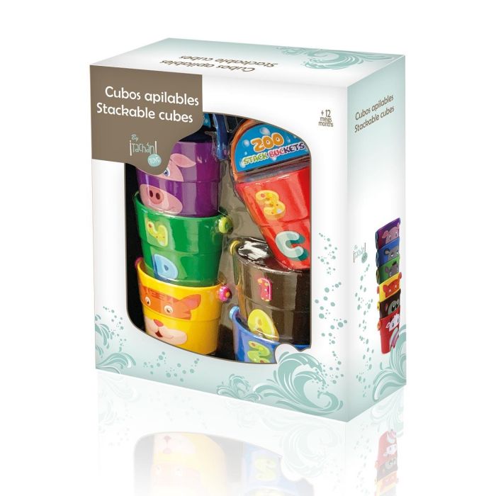 Tachan Juego de Cubos para Apilar de Baño con Números, Letras y Animales - Juguete Infantil Recomendado +12 Meses 2 Tachan Juego de Cubos para Apilar de Baño con Números, Letras y Animales - Juguete Infantil Recomendado +12 Meses 2