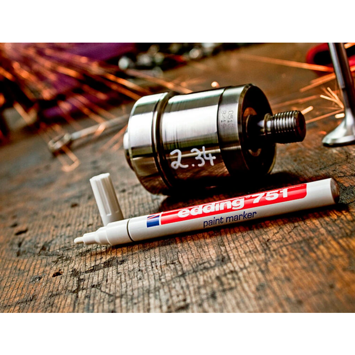 Edding Marcador Permanente Tinta Opaca 751 Blanco Set de 10 (Set de 10) 5 Edding Marcador Permanente Tinta Opaca 751 Blanco Set de 10 (Set de 10) 5