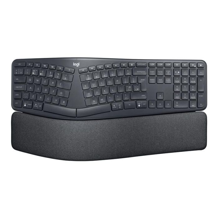 Logitech Teclado Ergo K860 Inalámbrico Ergonómico con Reposamuñecas para Escritura Natural y Cómoda