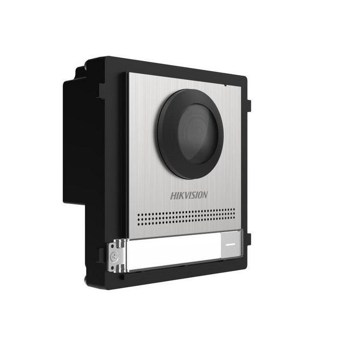 Hikvision Videoportero Modular IP KD8 Panel Exterior 1 Botón, Cámara HD 2MP Ojo Pez, IP65, PoE, Montaje Superficie/Empotrado