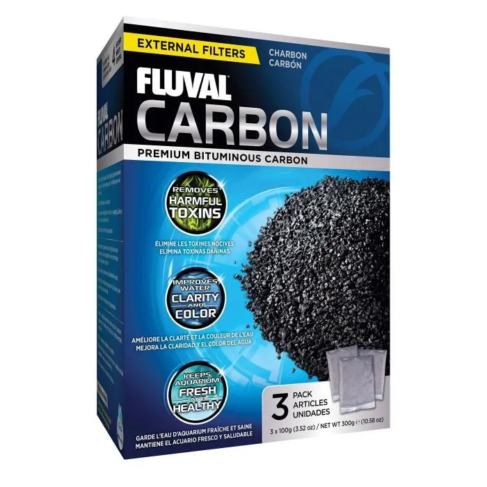 Fluval Set 3 Carbones 100 g para Acuarios - Eliminación de Metales Pesados, Olores y Contaminantes Orgánicos 1 Fluval Set 3 Carbones 100 g para Acuarios - Eliminación de Metales Pesados, Olores y Contaminantes Orgánicos 1