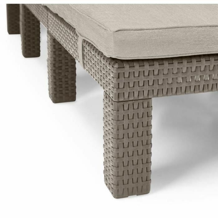 ALLIBERT Daytona Sillón Lounge con Cojines de Resina Trenzada, 4 Posiciones, Beige, 195x65x25,5 cm 8 ALLIBERT Daytona Sillón Lounge con Cojines de Resina Trenzada, 4 Posiciones, Beige, 195x65x25,5 cm 8
