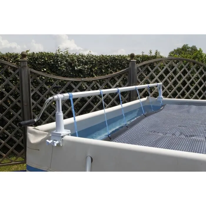 Ubbink Carrete de lona extraíble para piscinas con manivela de aluminio y kit de tubos 2 Ubbink Carrete de lona extraíble para piscinas con manivela de aluminio y kit de tubos 2
