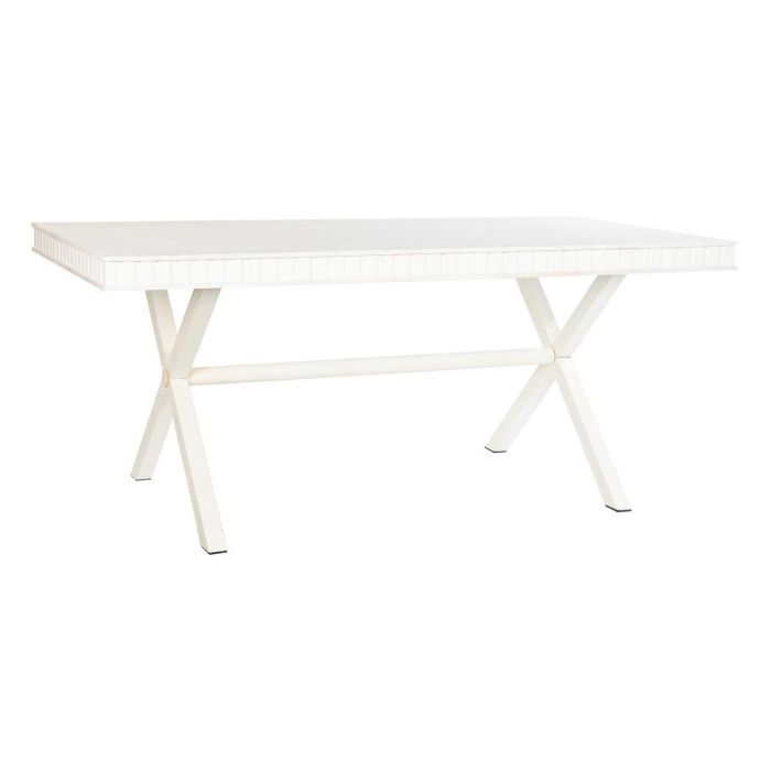 Mesa Comedor Moderno DKD Home Decor Blanco Dorado 90 x 76 x 180 cm