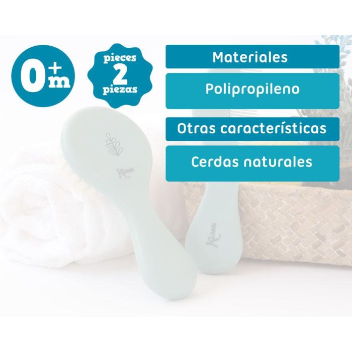KioKids Set Peine y Cepillo Cerdas Naturales Colección Petits Moments Verde Salvia +0 Meses 5 KioKids Set Peine y Cepillo Cerdas Naturales Colección Petits Moments Verde Salvia +0 Meses 5