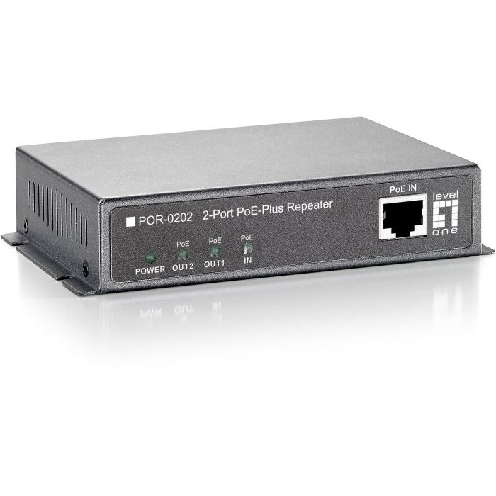 Level One POR-0202, 2x Repetidor PoE para Extensión de Red Ethernet