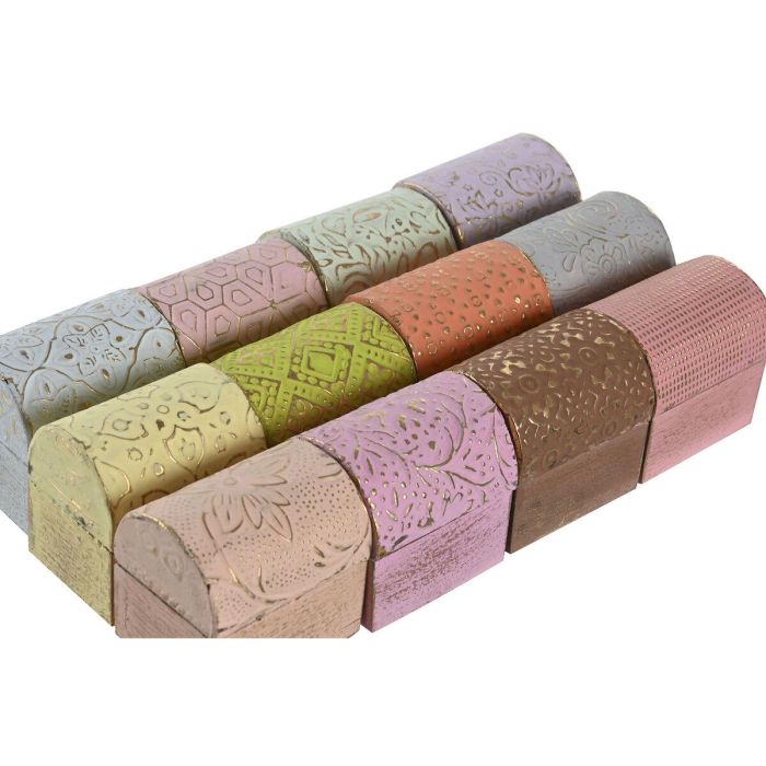 Joyero Arabe DKD Home Decor Multicolor 5 x 5 x 4 cm (12 Unidades) 1