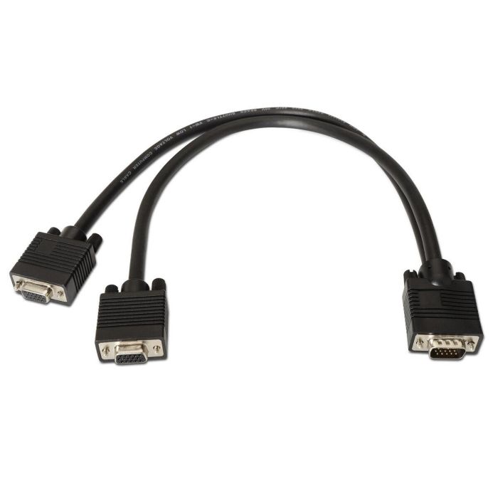 AISENS - CABLE BIFURCADOR SVGA, HDB15/M-2XHDB15/H, NEGRO, 45 CM 4