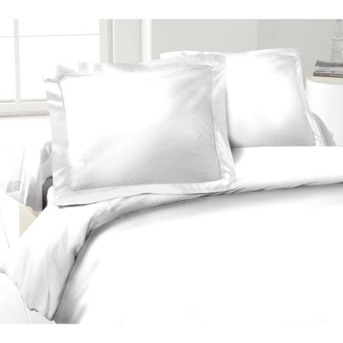 LOVELY HOME Juego de 2 Fundas de Almohada 100% Algodón OEKO-TEX 50x70 cm - Blanco