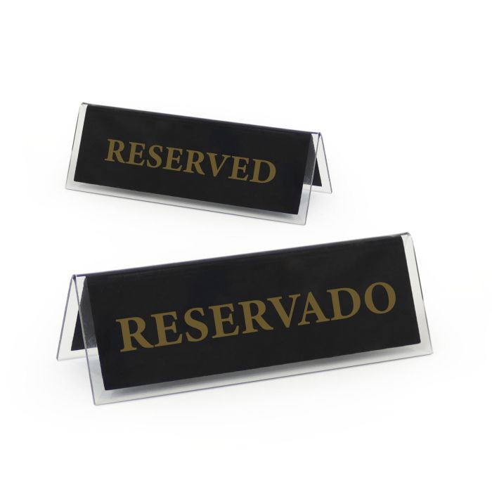Placa Acrílica Reservado 12x4 cm - My Bar (24 Unidades) 8 Placa Acrílica Reservado 12x4 cm - My Bar (24 Unidades) 8