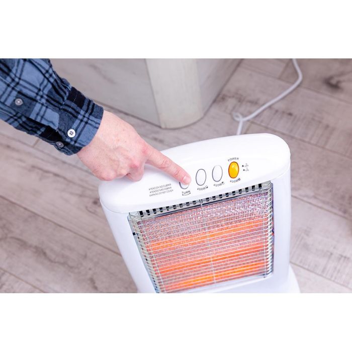 Edm Estufa de cuarzo oscilante anti-vuelco 3 niveles 400-800-1200W recambio ref. 00128 3 Edm Estufa de cuarzo oscilante anti-vuelco 3 niveles 400-800-1200W recambio ref. 00128 3