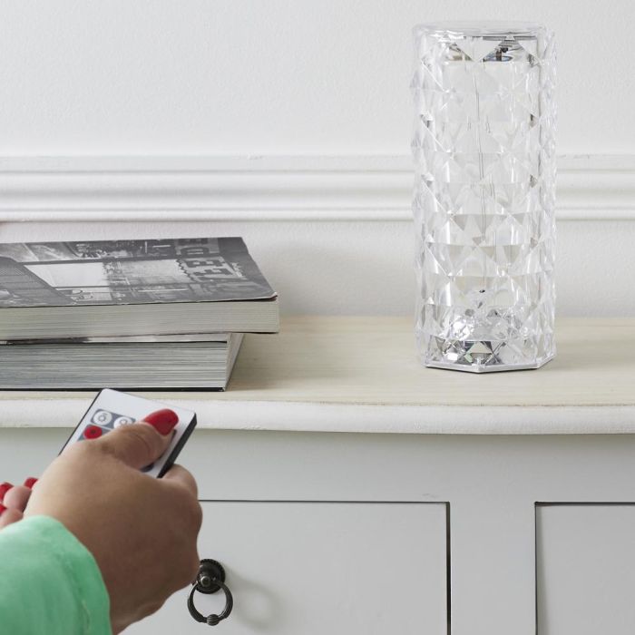 Home Deco Factory Lámpara LED Efecto Cristal Poliestireno 3