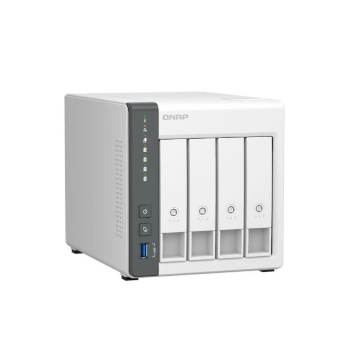 Qnap NAS TS-433-4G Torre Servidor 4 Bahías 3.5"/2.5" 4GB RAM 2.5GbE para Sincronizar y Compartir Archivos y Datos Privado
