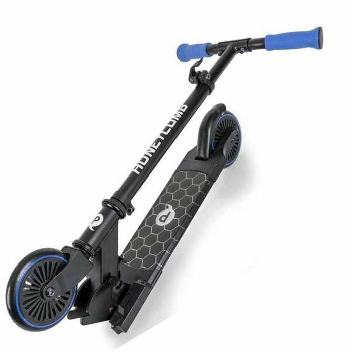 Honeycom scooter with led - blue / con luces led en plataforma / rueda 1