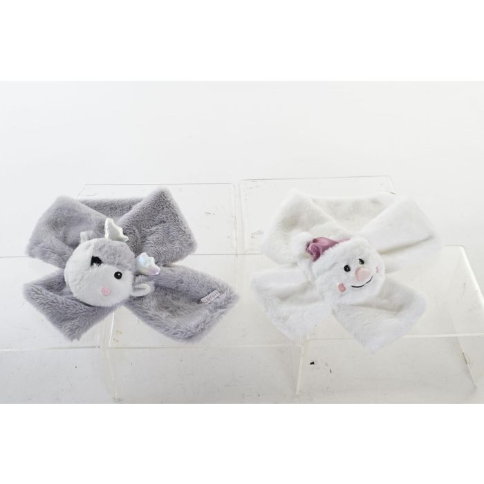 DKD Home Decor Decoración Navidad Fantasía Poliéster Gris Blanco 6x13x76 cm (4 Unidades) 2 DKD Home Decor Decoración Navidad Fantasía Poliéster Gris Blanco 6x13x76 cm (4 Unidades) 2